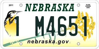NE license plate 1M4651