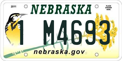 NE license plate 1M4693