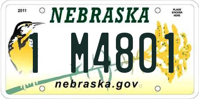 NE license plate 1M4801