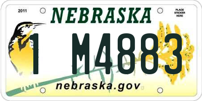 NE license plate 1M4883