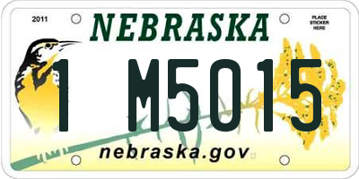 NE license plate 1M5015