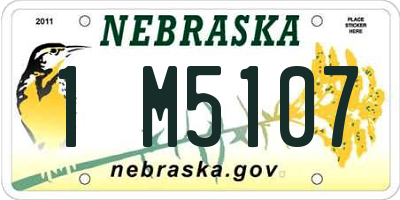 NE license plate 1M5107