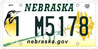 NE license plate 1M5178