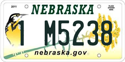 NE license plate 1M5238