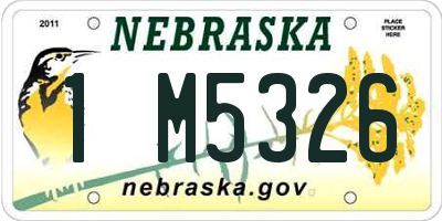 NE license plate 1M5326