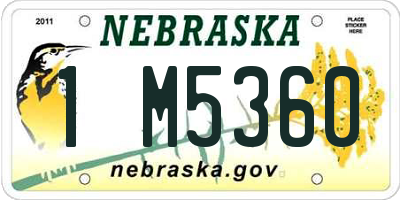 NE license plate 1M5360