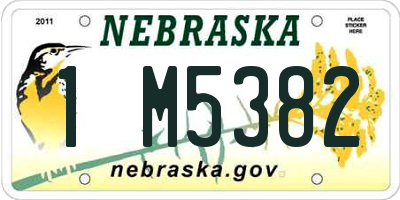 NE license plate 1M5382