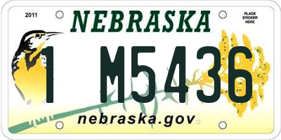 NE license plate 1M5436