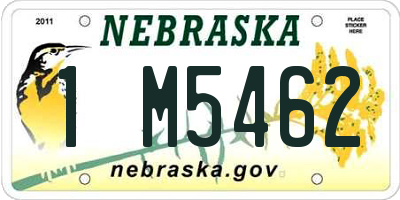 NE license plate 1M5462