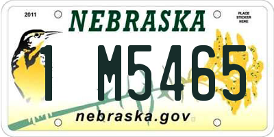 NE license plate 1M5465