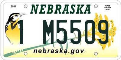 NE license plate 1M5509