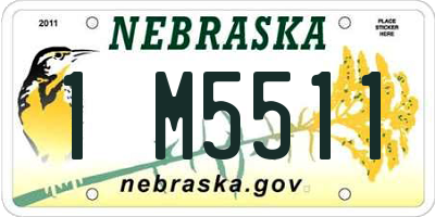 NE license plate 1M5511