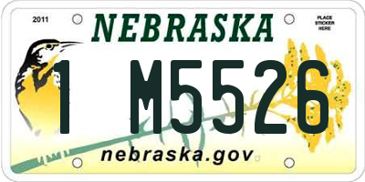 NE license plate 1M5526
