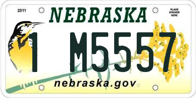 NE license plate 1M5557