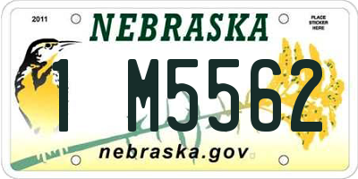 NE license plate 1M5562