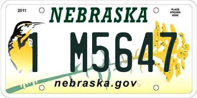 NE license plate 1M5647