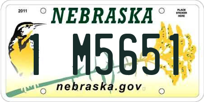 NE license plate 1M5651