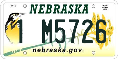 NE license plate 1M5726