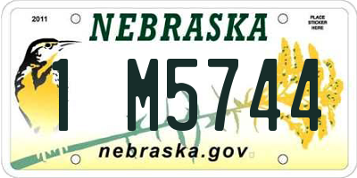 NE license plate 1M5744