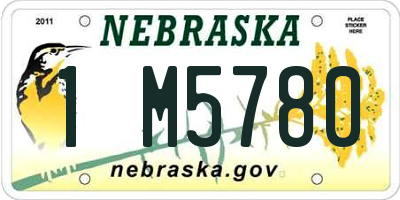 NE license plate 1M5780