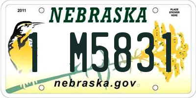 NE license plate 1M5831