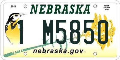 NE license plate 1M5850