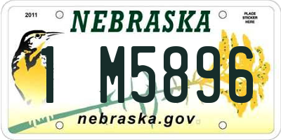 NE license plate 1M5896