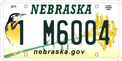 NE license plate 1M6004