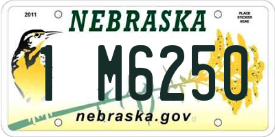 NE license plate 1M6250
