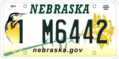 NE license plate 1M6442