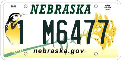 NE license plate 1M6477