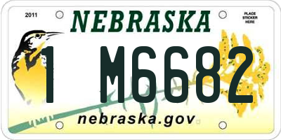 NE license plate 1M6682