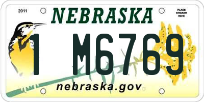 NE license plate 1M6769