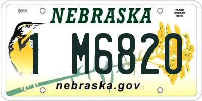 NE license plate 1M6820