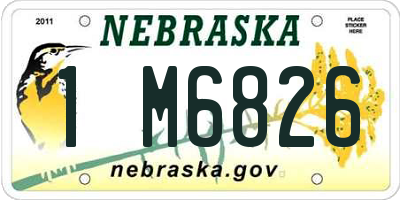 NE license plate 1M6826