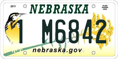 NE license plate 1M6842