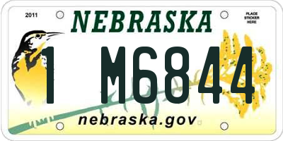 NE license plate 1M6844