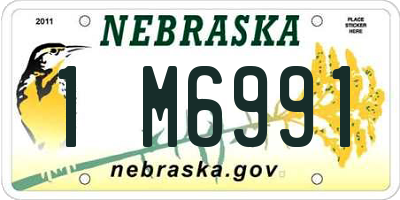 NE license plate 1M6991