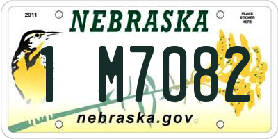 NE license plate 1M7082