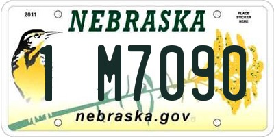 NE license plate 1M7090
