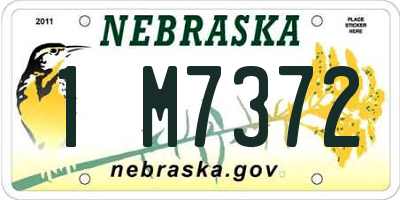 NE license plate 1M7372