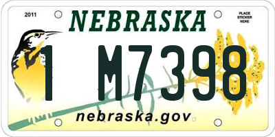 NE license plate 1M7398