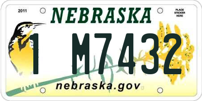NE license plate 1M7432
