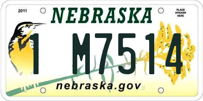 NE license plate 1M7514