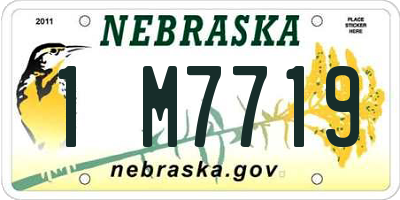 NE license plate 1M7719