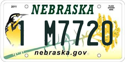 NE license plate 1M7720