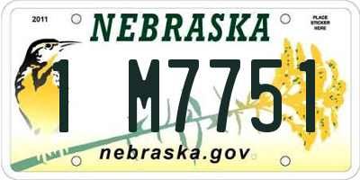 NE license plate 1M7751