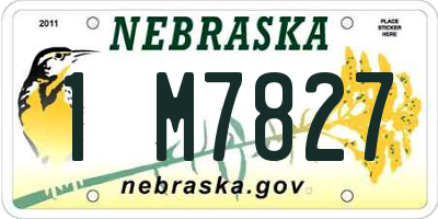 NE license plate 1M7827