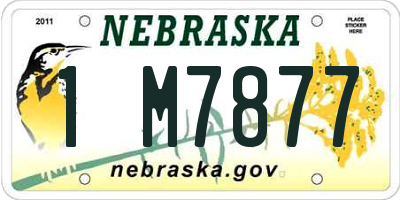 NE license plate 1M7877