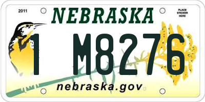 NE license plate 1M8276